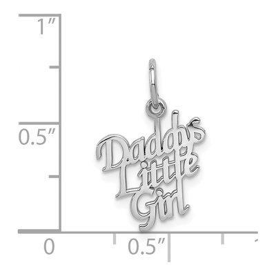 14K White Gold Daddy's Little Girl Pendant – view 4