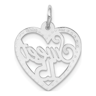 14K White Gold Sweet Pendant – view 4