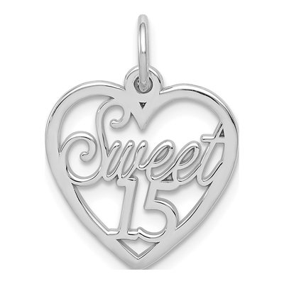 14K White Gold Sweet Pendant