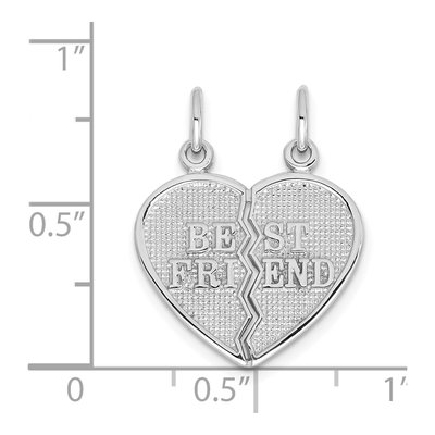14K White Gold Best Friend 2-Piece Set Charm – view 4