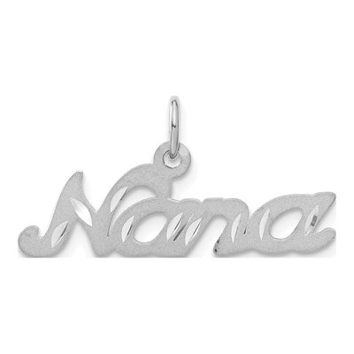 14K White Gold NANA Pendant