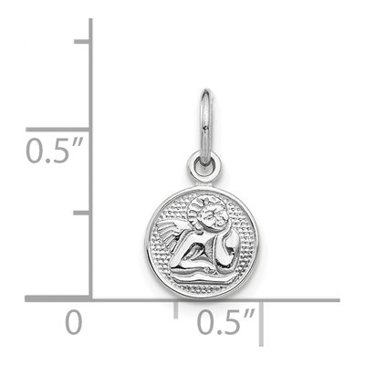 14K White Gold Small Angel Pendant – view 4