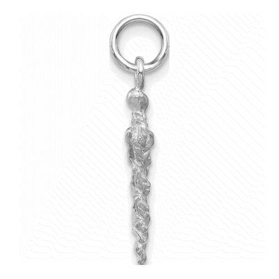 14K White Gold Caduceus Pendant – view 3