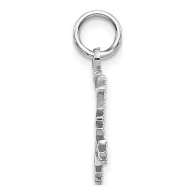 14K White Gold Snowflake Pendant – view 3