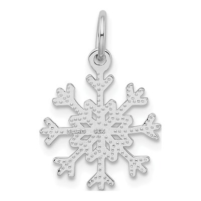 14K White Gold Snowflake Pendant – view 4