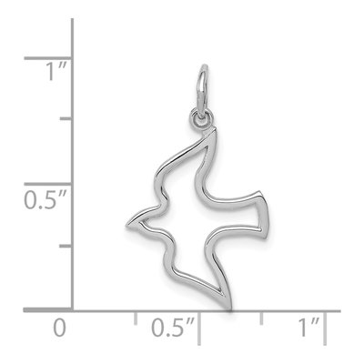 14K White Gold Cut-Out Dove Pendant – view 5