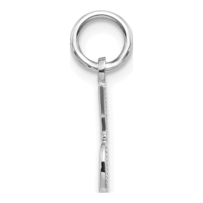 14K White Gold DAD Number 1 Pendant – view 4