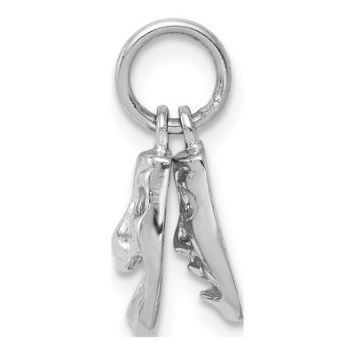 14K White Gold Comedy Tragedy Pendant – view 3