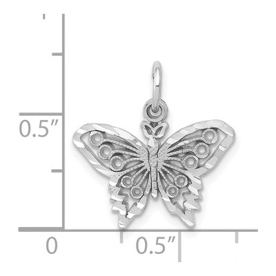 14K White Gold Butterfly Pendant – view 4