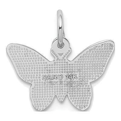14K White Gold Butterfly Pendant – view 4