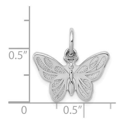 14K White Gold Butterfly Pendant – view 5