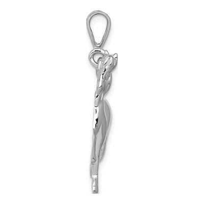 14K White Gold Horse Pendant – view 3