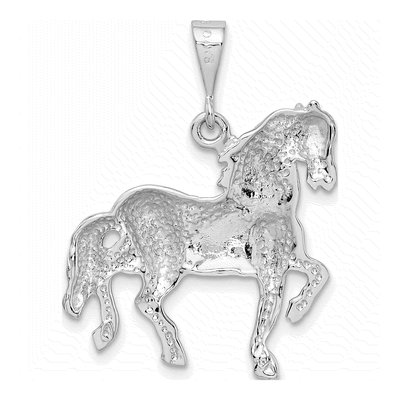 14K White Gold Horse Pendant – view 4