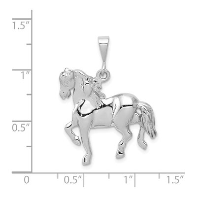 14K White Gold Horse Pendant – view 5