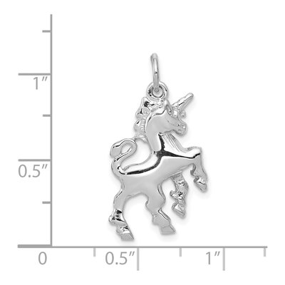 14K White Gold Unicorn Pendant – view 5