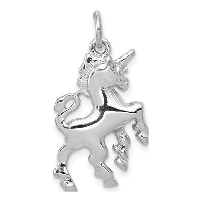 14K White Gold Unicorn Pendant