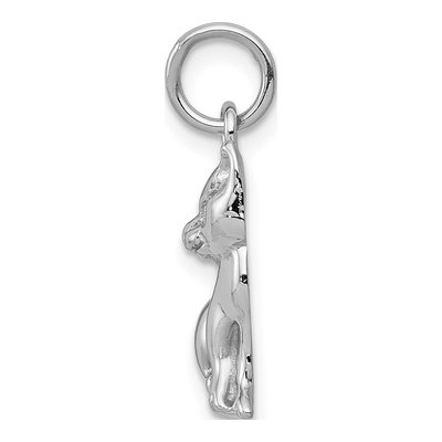14K White Gold Cat Pendant – view 3