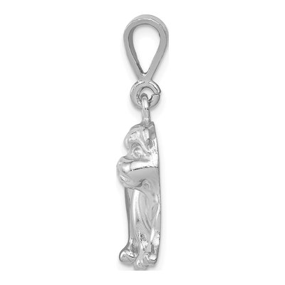 14K White Gold Bulldog Pendant – view 3