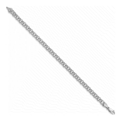 14K White Gold Double Link Charm Bracelet – view 3