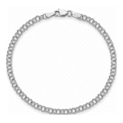 14K White Gold Link Charm Bracelet – view 5