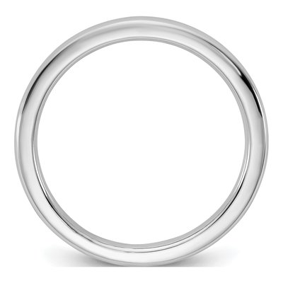 14K White Gold 2mm Domed Comfort-Fit Wedding Band – view 2