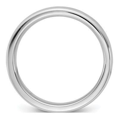 14K White Gold 4mm Domed Comfort-Fit Wedding Band – view 2