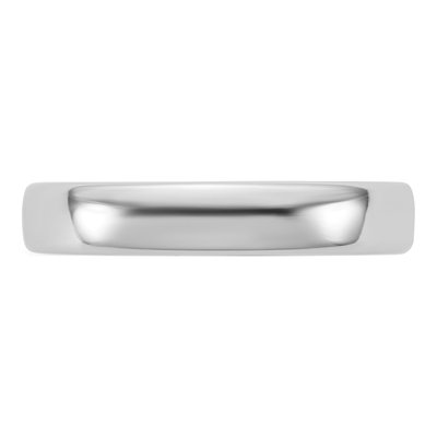 14K White Gold 4mm Domed Comfort-Fit Wedding Band – view 3