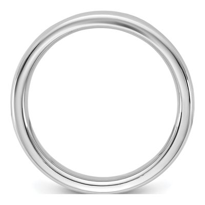 14K White Gold 4.5mm Domed Comfort-Fit Wedding Band – view 2