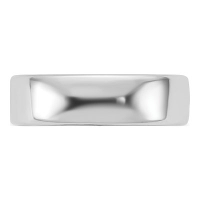 14K White Gold 6mm Domed Comfort-Fit Wedding Band – view 3