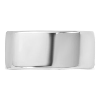 14K White Gold 9mm Domed European Comfort-Fit Wedding Band – view 3