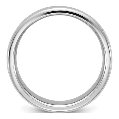 14K White Gold 10mm Domed European Comfort-Fit Wedding Band – view 2