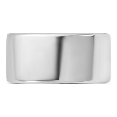 14K White Gold 10mm Domed European Comfort-Fit Wedding Band – view 3