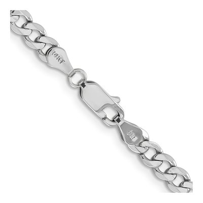 14K White Gold 4.5mm Flat Figaro Chain – view 3