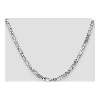 14K White Gold 4.5mm Flat Figaro Chain – view 4