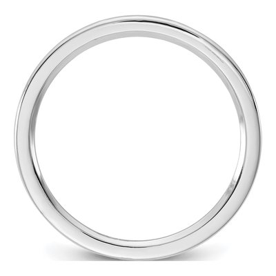 14K White Gold 1mm Flat Comfort-Fit Wedding Band – view 2