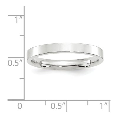 14K White Gold 3mm Comfort-Fit Wedding Band – view 4