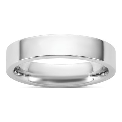 14K White Gold 4.5mm Comfort-Fit Wedding Band