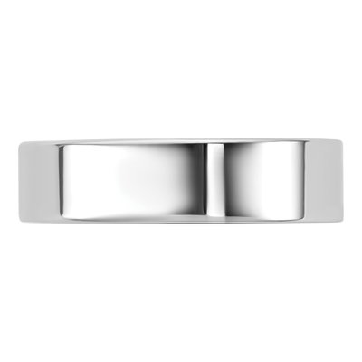 14K White Gold 5.5mm Flat Comfort-Fit Wedding Band – view 3