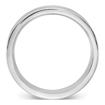 14K White Gold 5.5mm Flat Comfort-Fit Wedding Band – view 2