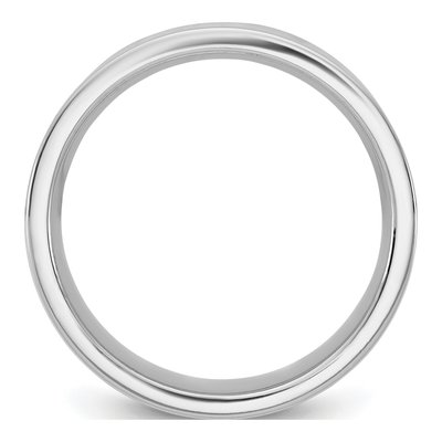 14K White Gold 6.5mm Comfort-Fit Wedding Band – view 2