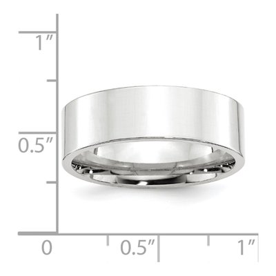 14K White Gold 7mm Comfort-Fit Wedding Band – view 4