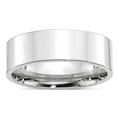 14K White Gold 7mm Comfort-Fit Wedding Band