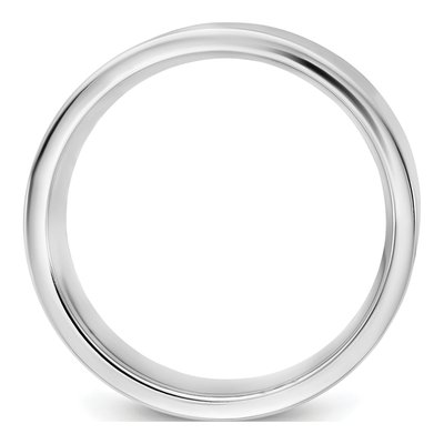 14K White Gold 9mm Flat Comfort-Fit Wedding Band – view 2