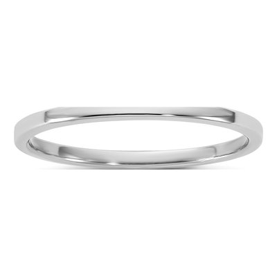 14K White Gold 1.5mm Flat Wedding Band