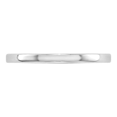 14K White Gold 2mm Flat Wedding Band – view 3