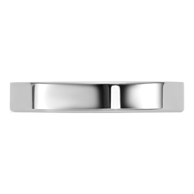 14K White Gold 3.5mm Flat Wedding Band – view 3