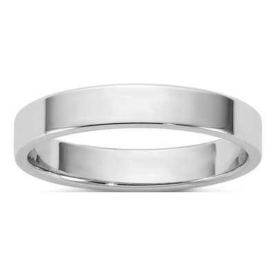 14K White Gold 3.5mm Flat Wedding Band