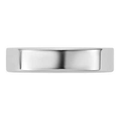 14K White Gold 4.5mm Flat Wedding Band – view 3