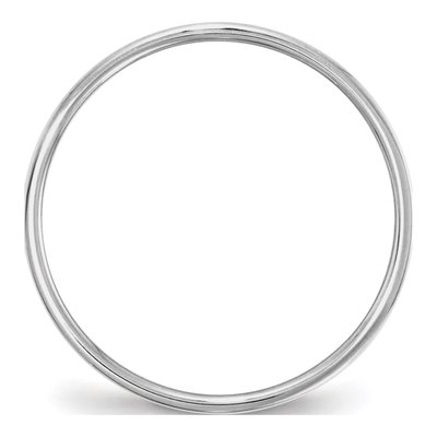 14K White Gold 5mm Flat Wedding Band – view 2