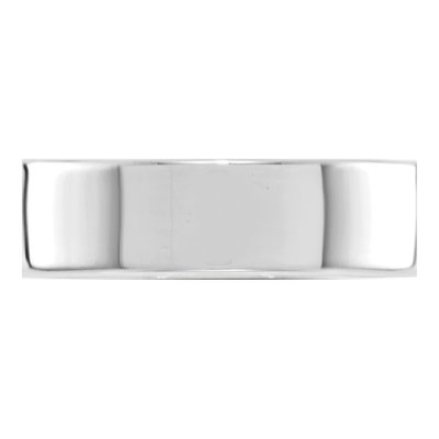 14K White Gold 5mm Flat Wedding Band – view 3